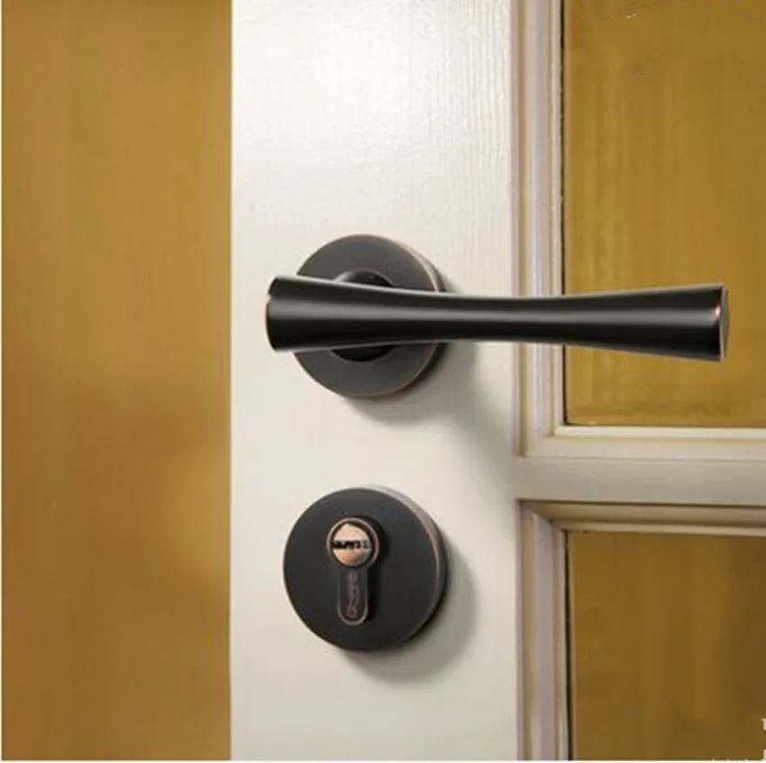 Замок для интерьера в американском ретро стиле черный медный замок из твердой