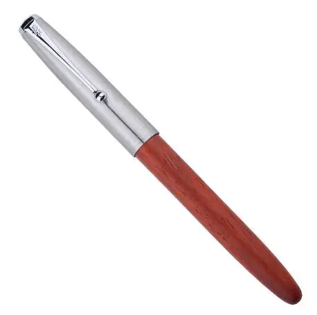 Перьевая ручка Jinhao 0 38 мм с капюшоном перьевая из дерева и металла подарочные