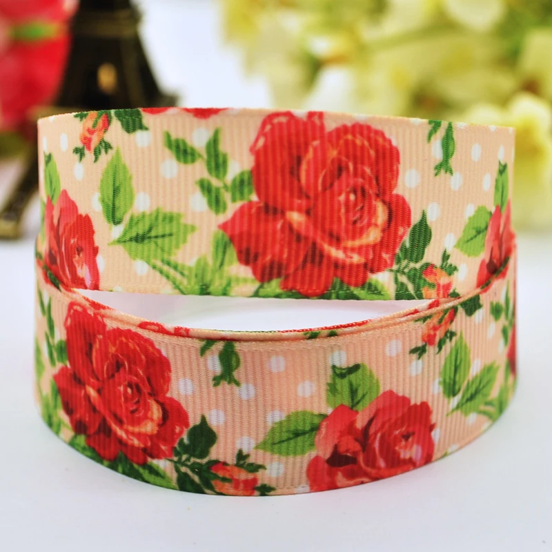 

22mm 25mm 38mm 75mm Flowers Cartoon Character Printed grosgrain ribbon party decoration sewing supplies 10Y X-00106