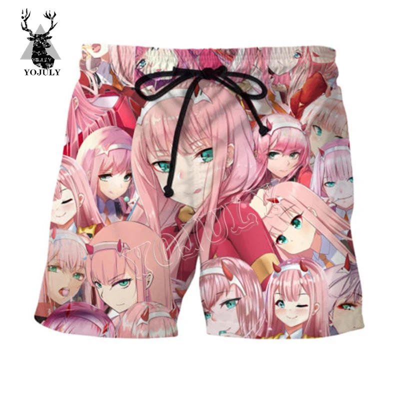 9 YOJULY летние мужские пляжные шорты женские 3D аниме девушка печатных Harajuku модные повседневные короткие брюки унисекс Шорты для плавания DK12 - Цвет: 9