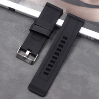 watch accessories 24mm silicone strap for men and women fashion sports waterproof natural rubber strap buckle