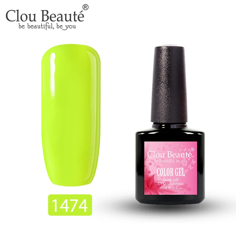 Clou Beaute Гель-лак для ногтей 10 мл УФ светодиодный полуперманентный лак Soak Off Gallak Гибридный гвоздь дизайн основа верхнее покрытие Гель-лак для ногтей - Цвет: 1474