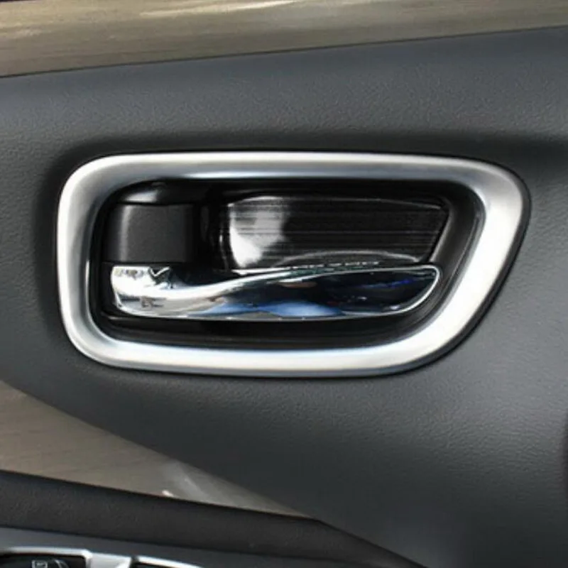Tonlinker наклейки на крышку для внутренней дверной ручки автомобиля Nissan Murano 2015 19