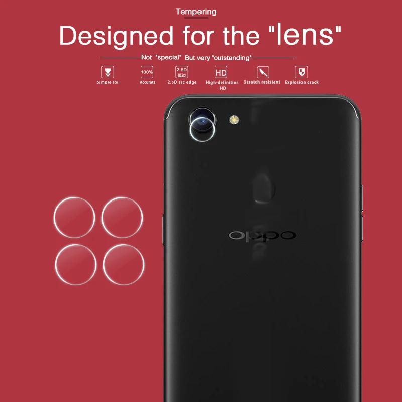 Высокое качество объектив камеры закаленное стекло для OPPO A73 A75 A75S A83 задняя
