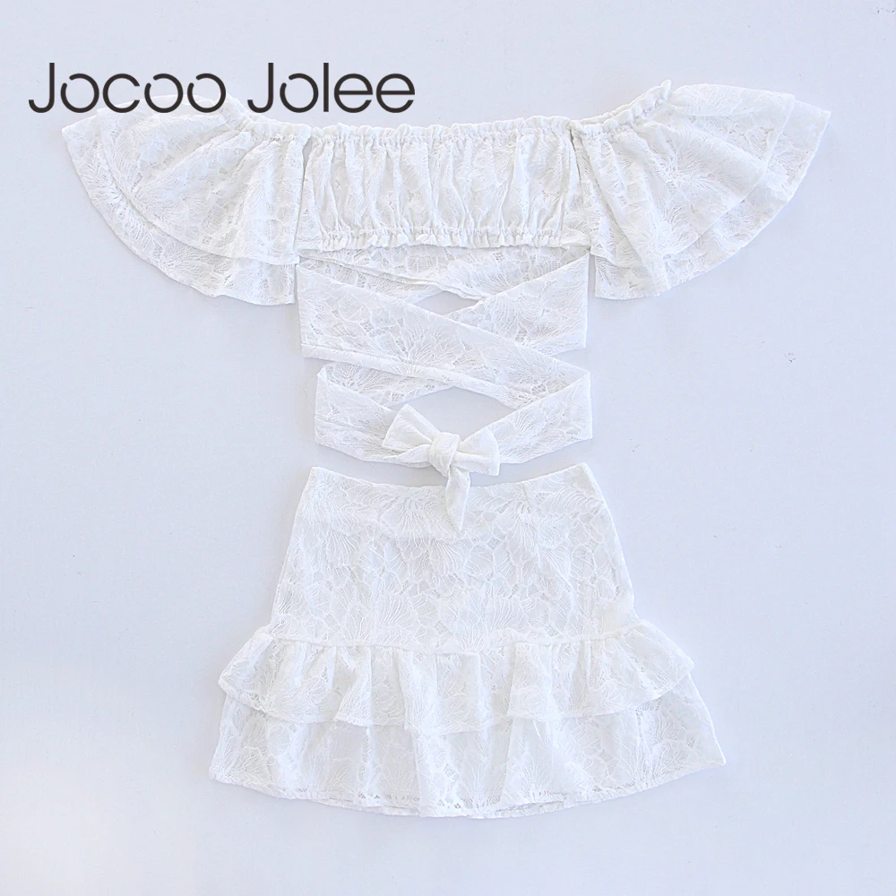 Сексуальные кружевные женские костюмы Jocoo Jolee с вырезом лодочкой Топы 2018 Sumner