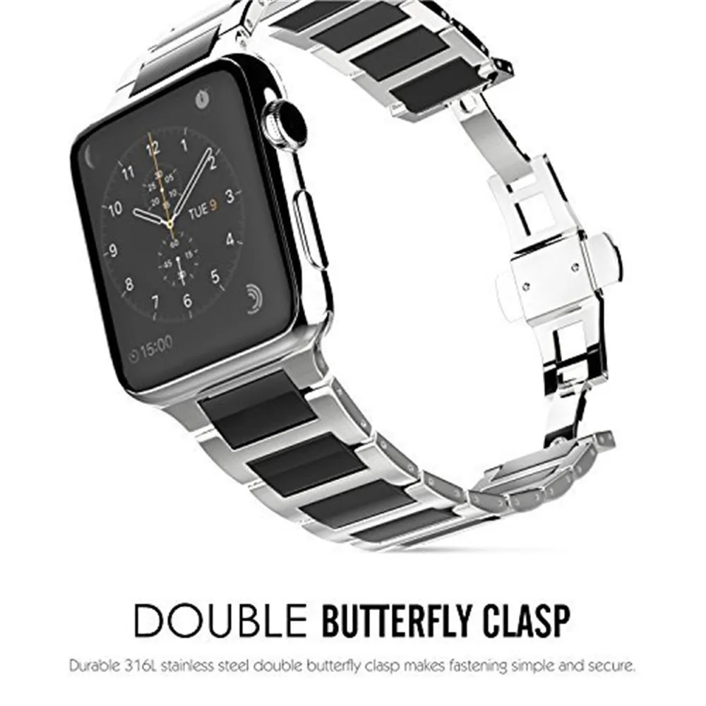 Ремешок для apple watch band браслет из нержавеющей стали 4 iwatch Band 42 мм 38 44 40|Ремешки