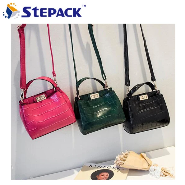 2017 Новый бренд крокодиловый узор 3 цвета сумка на плечо Минималистичная через из