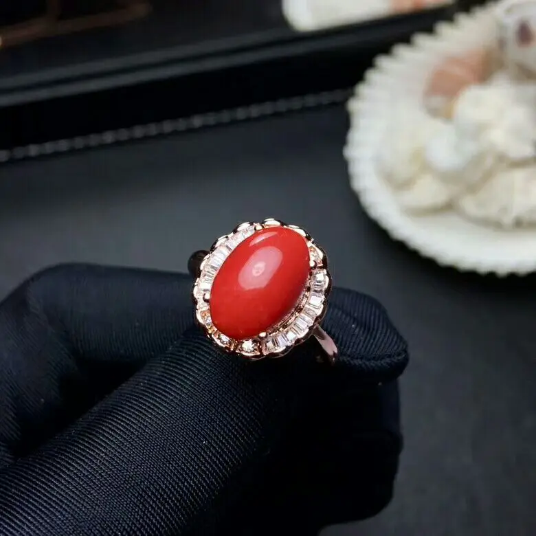 Женский комплект ювелирных изделий MeiBaPJ из серебра 925 пробы с подвеской и красным