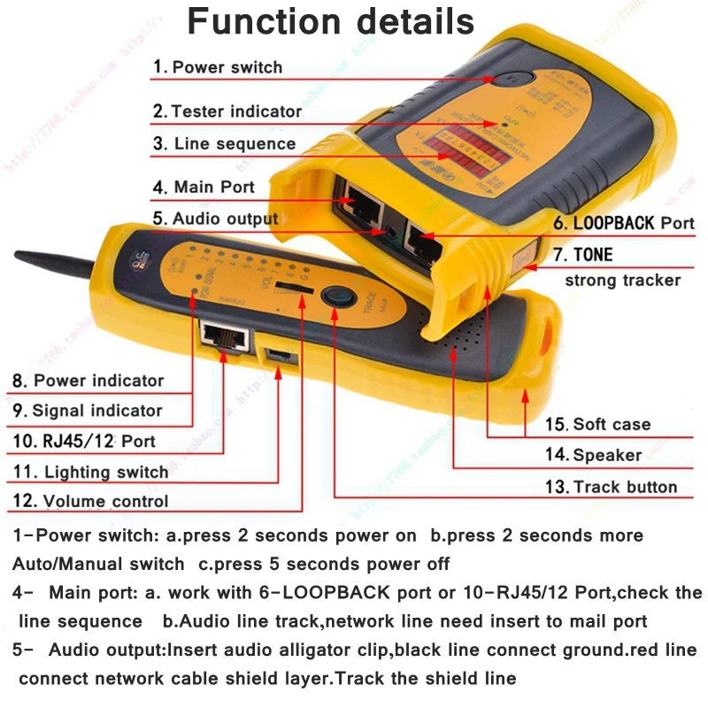 NENGSHOU тестер на Тонер-проводник сеть LAN телефон RJ45 /RJ11 кабель тонер-проводник