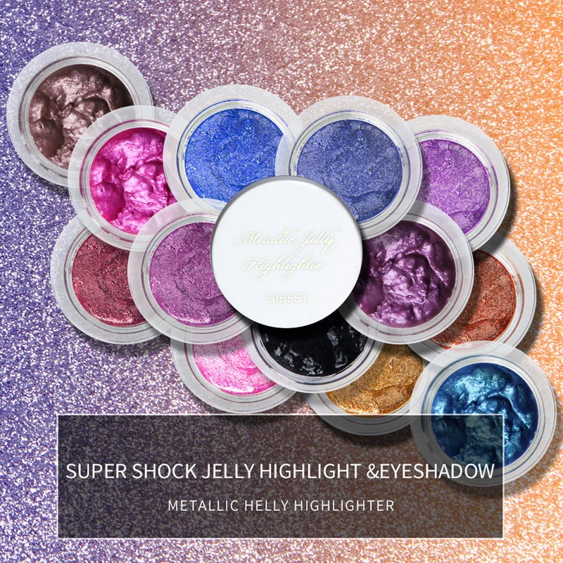 Макияж Очаровательный желе гелевый хайлайтер макияж светящиеся тени для век