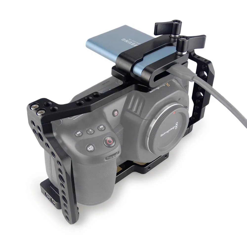 Клетка для видеокамеры MAGICRIG BMPCC 4K клетка с T5 SSD картой зажим Blackmagic Pocket Cinema Camera /BMPCC
