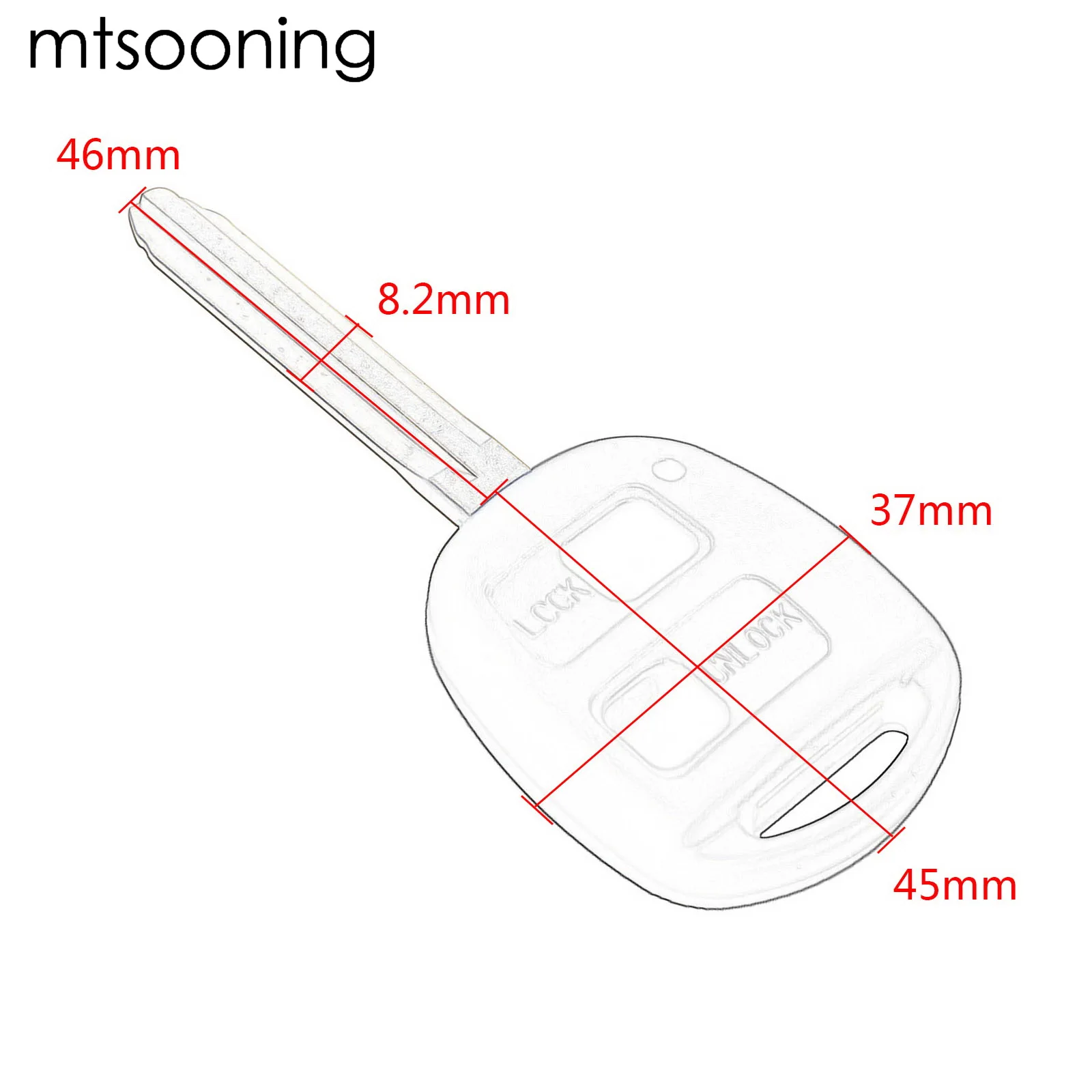 Mtsooning 2 кнопки дистанционного ввода ключ чехол Fob оболочка для Toyota Yaris Avalon Camry RAV4 Corolla Echo Uncut Blade чехол для автомобиля