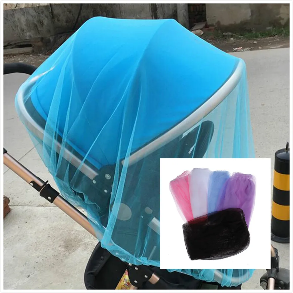 

Newborn Toddler Infant Baby Stroller Crip Netting Pushchair Mosquito Insect Net Safe Mesh Buggy White