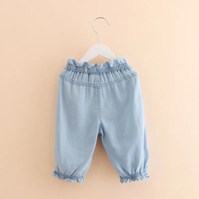 Детские брюки с вышивкой коллекция 2019 года летняя одежда новые джинсы пятью