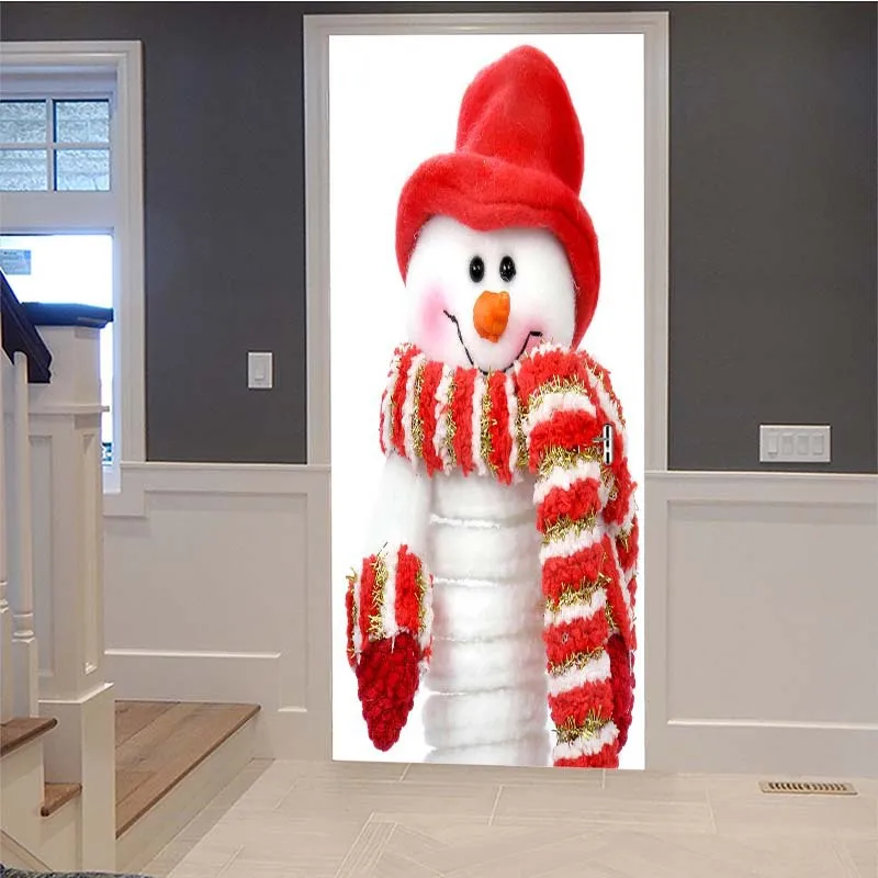 Door Stickers 77x200 см 3D вишневые Цветы зонтик наклейка на дверь для гостиной спальни водостойкие самоклеящиеся обои домашний декор Фреска Наклейка - Цвет: Door Stickers