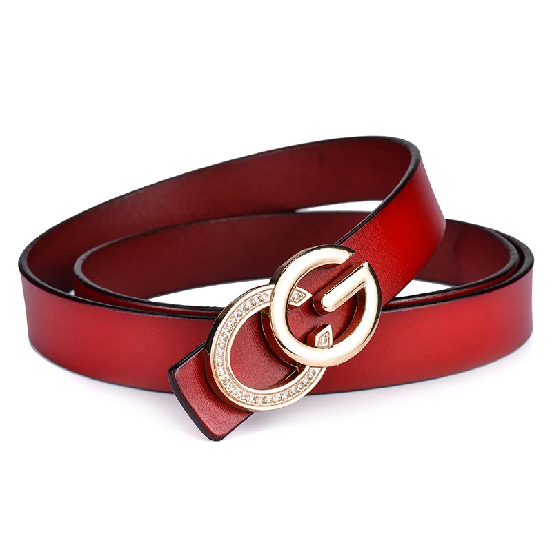 Lucidity Дамская мода Гладкая пряжка для ремня Повседневный женский ремень с