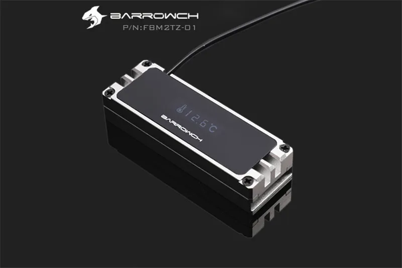 Barrowch M.2 радиатор SSD комплект охлаждения+ цифровой OLED термометр дисплей алюминий для 2280 22110 PCIE SATA M.2 твердотельный накопитель