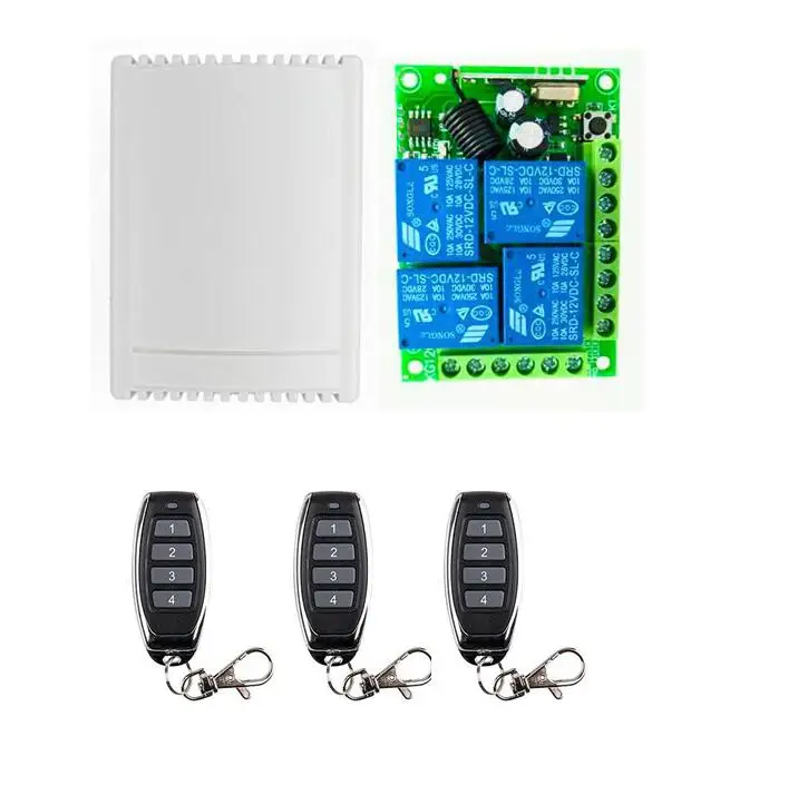 Смарт-12 V DC12V 4 CH 10A Беспроводной дистанционного Управление переключатель Системы приемник передатчика для Приспособления ворота гаража led
