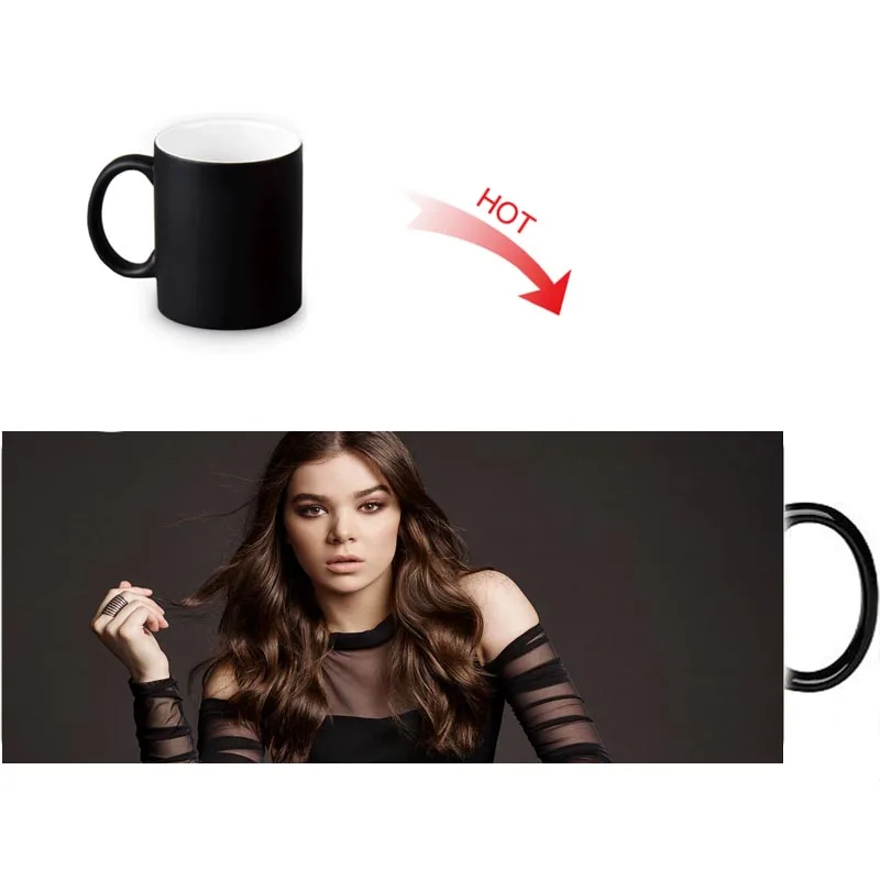 Hailee Steinfeld печать меняющая цвет/меняющая цвет керамическая кружка
