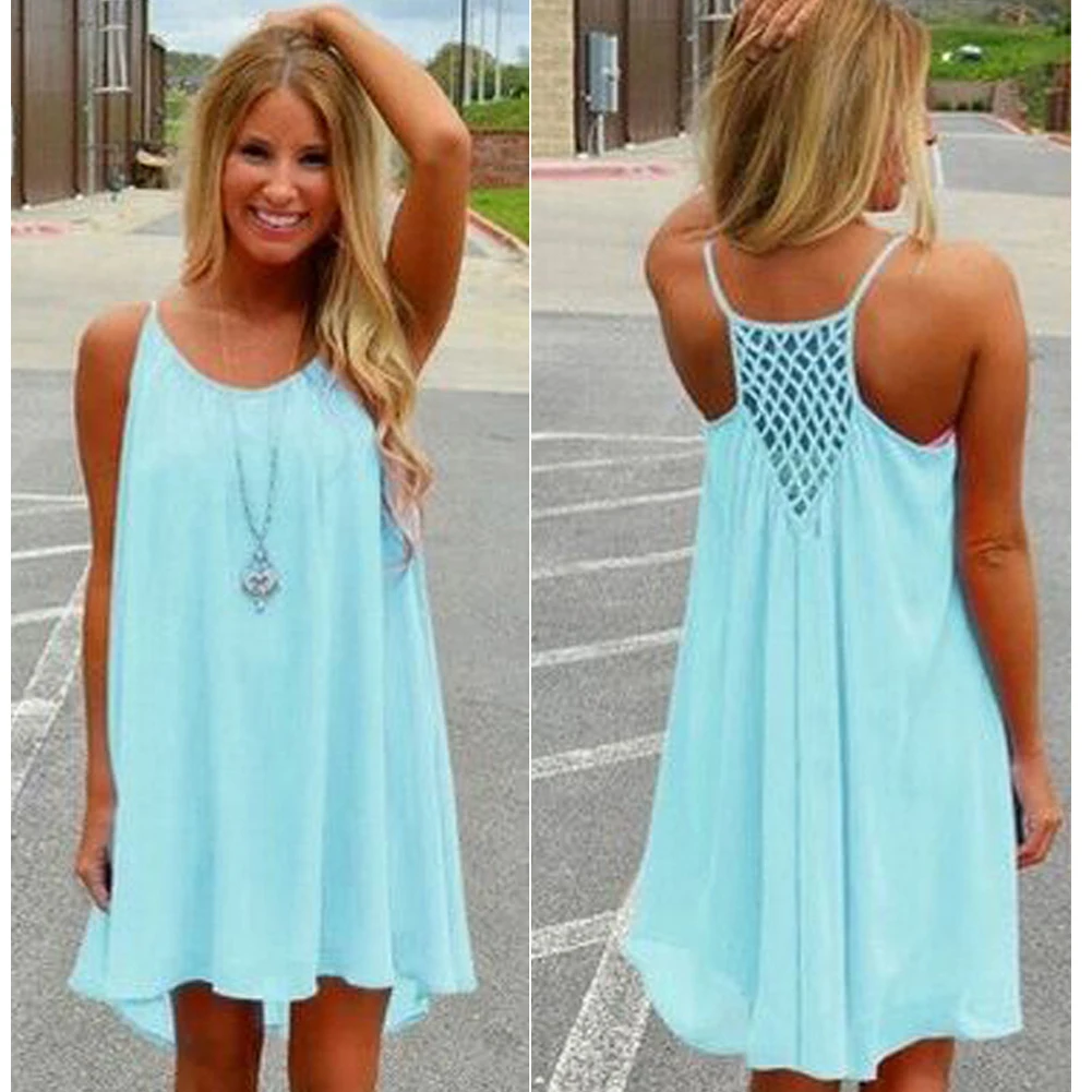 2018 новые конфеты Цвета модные женские туфли без рукавов с круглым вырезом платье