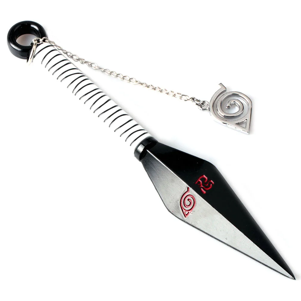17cm Large Size Naruto Namikaze Minato Mrs Assad Knife Weapon Model Detachable With Chain Alloy Keychain Charms Keyring Gift | Украшения и