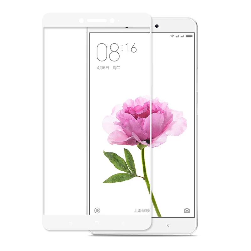 MAKAVO для Xiaomi Mi Max 2 закаленное стекло 9H 2.5D Взрывозащищенная полноэкранная Защитная пленка для Xiaomi Mi Max 2 Max2 - Цвет: White