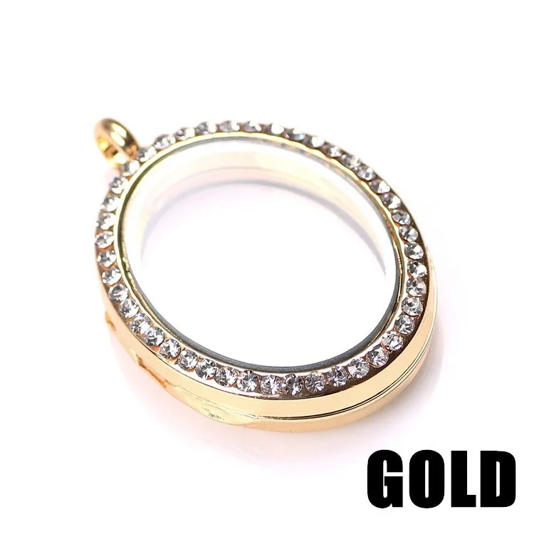 Овальный стеклянный медальон с памятью 10 шт./лот со стразами | Украшения и