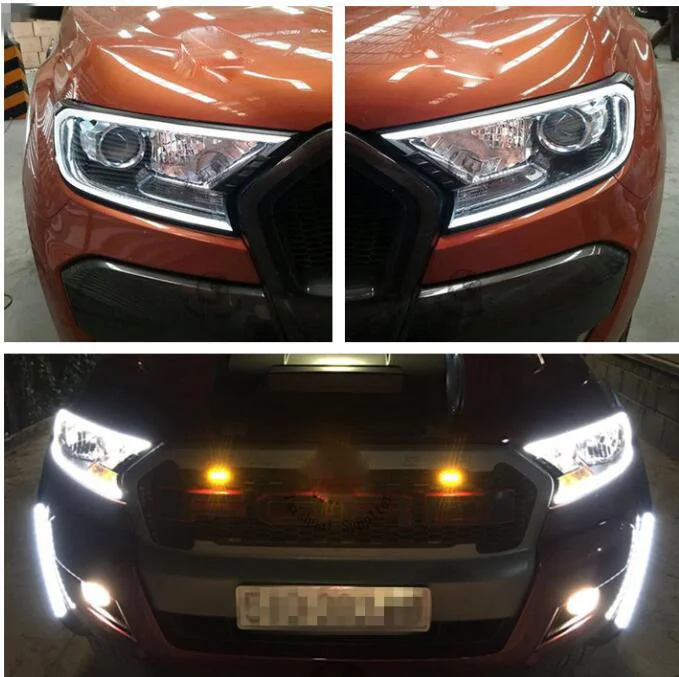2 шт. светодиодный дневного света для Ford Everest фара дальнего T7 автомобильные