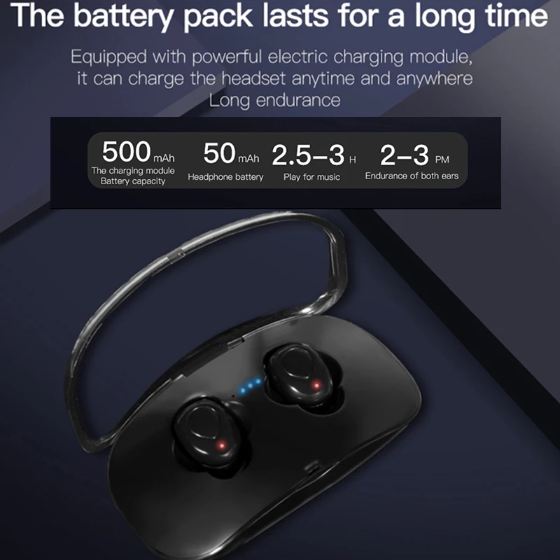 Bluetooth 5 0 наушники гарнитуры X18s TWS стерео устойчивое Беспроводные спортивные с CVC 6