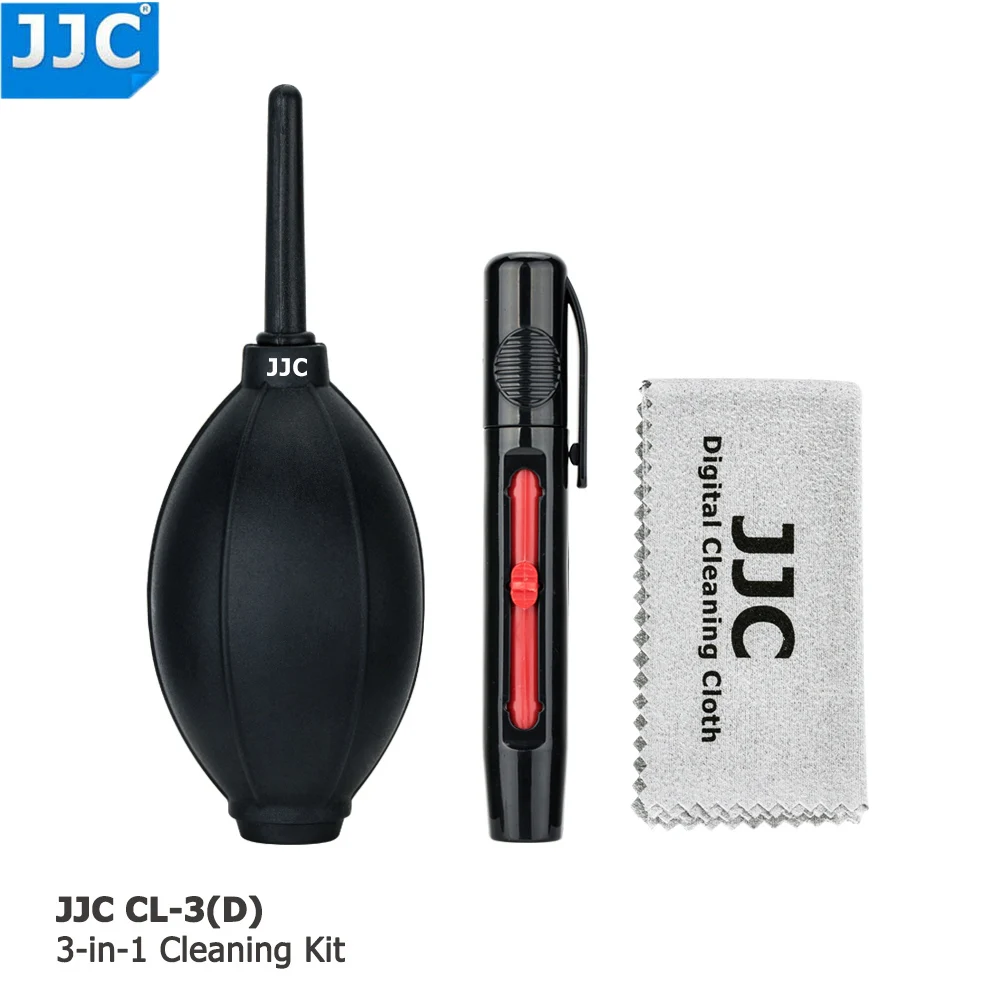 JJC CL-3(D) 3-в-1 очиститель для камеры комплект воздух-Воздуходувка ручка для очистки объектива чистящие салфетки из микрофибры для DSLR объектив камеры LCD экраны