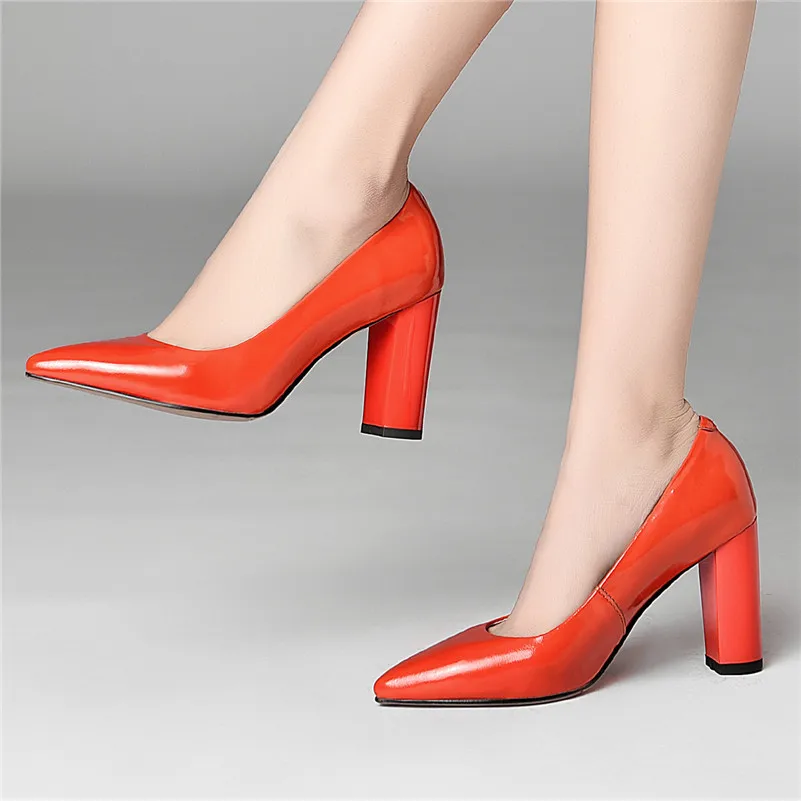 

FEDONAS Women High Heels Shoes 2021 Genuine Leather Basic Women Pumps Spring Summer Fashion Shallow Pumps Party Prom Shoes Woman