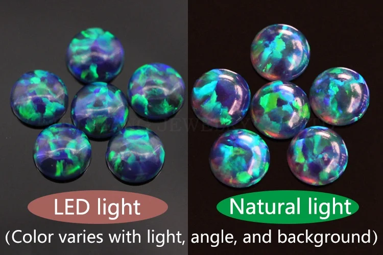 opal loose lab created gemstone round shape flat base stone cabochon created beads for jewelry making 3mm-8mm free shipping