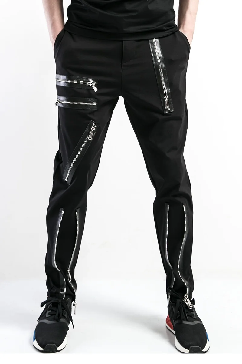 Мужские брюки на молнии большие размеры S 6XL 2018|male casual pants|casual pantsmen pants |