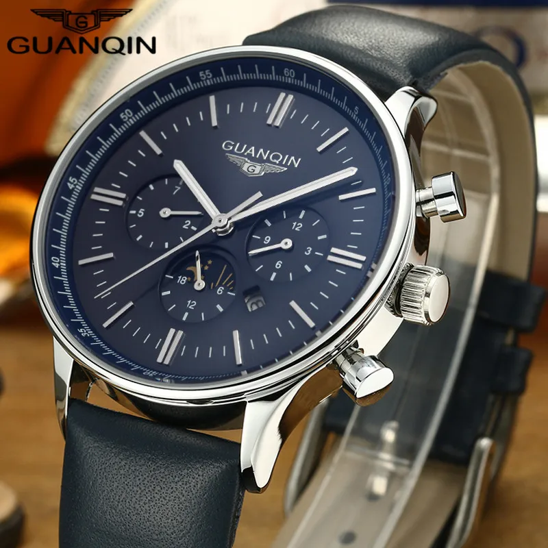 Relogio masculino GUANQIN мужские часы Лидирующий бренд Роскошные военные спортивные