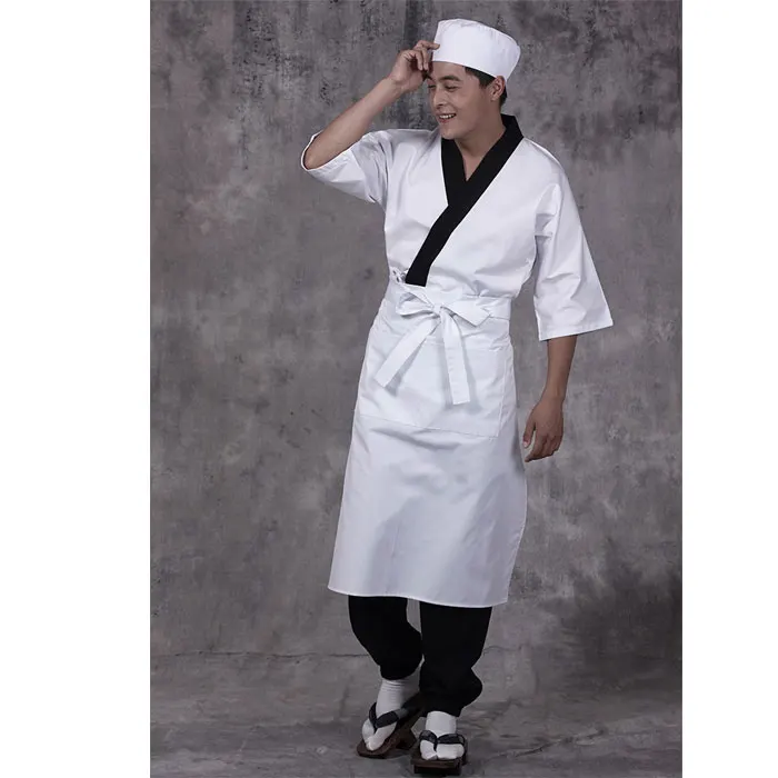 Унисекс Японский Корейский стиль средний рукав шеф повара Униформа Топ