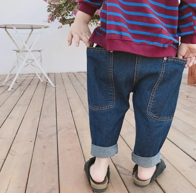 

Baby Boys Casual Jeans 2019 Spring Autumn New Children's Denim Pants Kids Boys and Girls Harem Pants Baby Cowboy Trousers Jeans