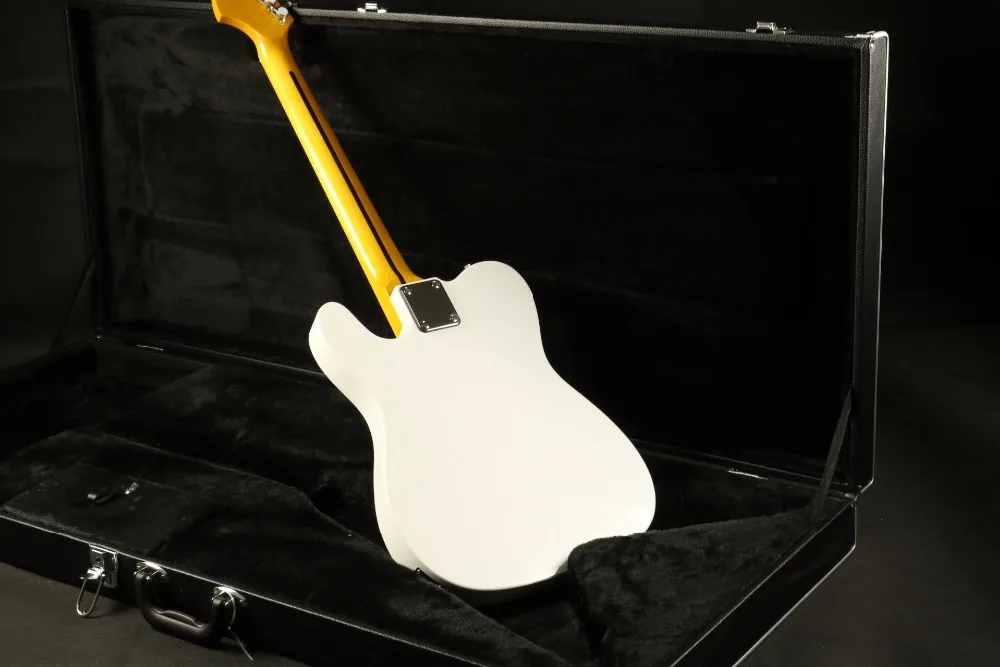 Высокое качество белый bigsby мост tele Электрогитара HH звукосниматели tele гитары