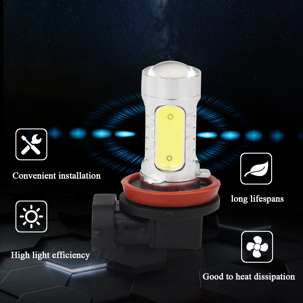 2 шт. белые Автомобильные светодиодные лампы H8 H11|Передние LED-фары для авто| |