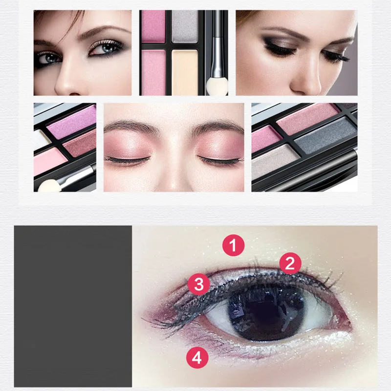 BIOAQUA Brand Eye shadow Makeup Shimmer Matte Fashion Eyeshadow Make up Palette Cosmetics Brush Nude Shadow |
