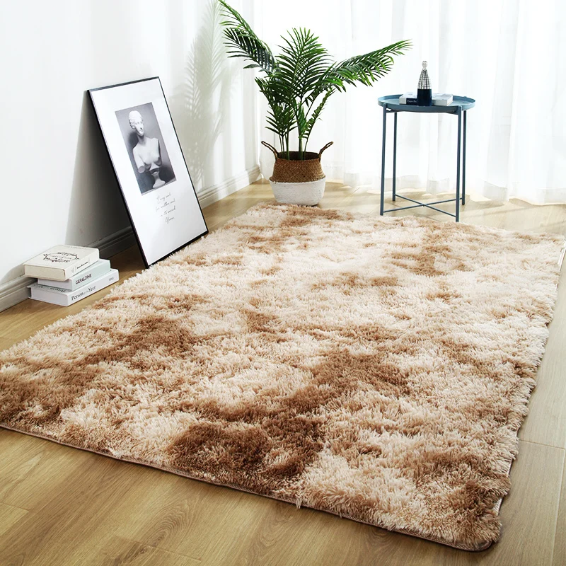

Mottled tie-dye gradient carpet living room coffee table mat soft and comfortable long-haired carpet Nordic modern bedroom rug
