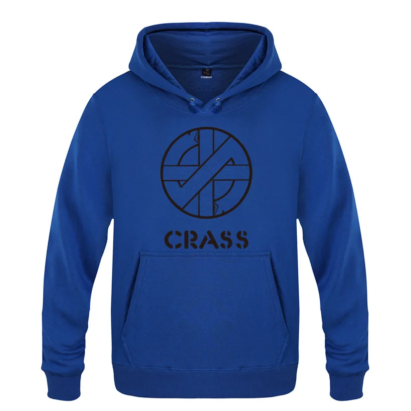 Crass Music Hoodies мужские мужские пуловеры Свитшот флисовый - Цвет: LAY HET