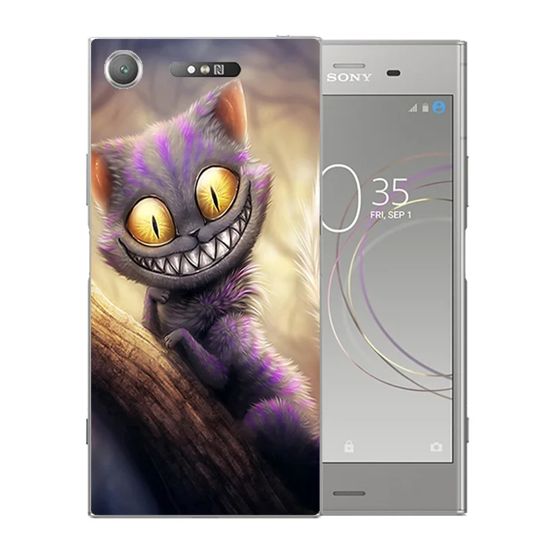 For Sony Xperia XZ1 Phone Case Silicone 5.2 inch TPU Soft Pusscat Pattern Luxury Slim Coque Dual F8342 Back Cover |
