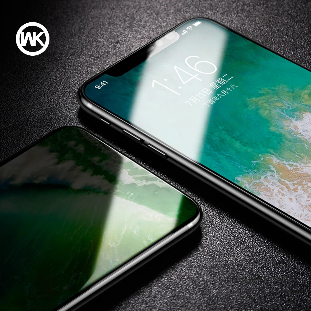WK закаленное стекло для iPhone XS Max защита экрана полное Защитное XR 6 6S 7 8 Plus X |