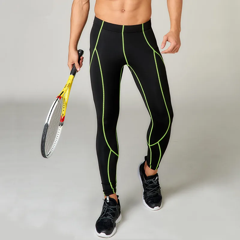 Men compression running pants sports basketball leggings soccer training tights fitness tennis jogging skin trousers quick dry | Спорт и