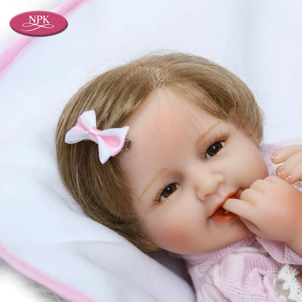 NPK 40 см силиконовая кукла для новорожденных девочек Juguetes развивающие игрушки