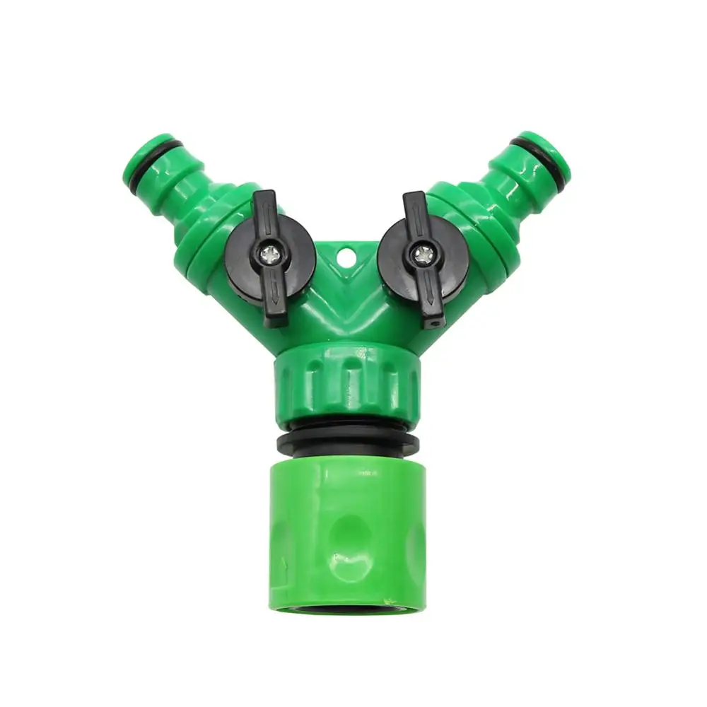 Green with Black Сад крана 2-ходовой клапан крана 5/" быстрый разъем, 3/4" женские резиновые сапоги с орошённые клапаны сплиттер полива Разъем 1 комплект - Цвет: Green with Black