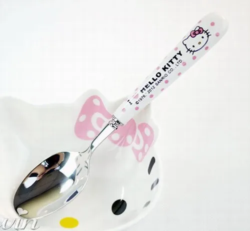 1 шт. hello kitty ложка из нержавеющей стали