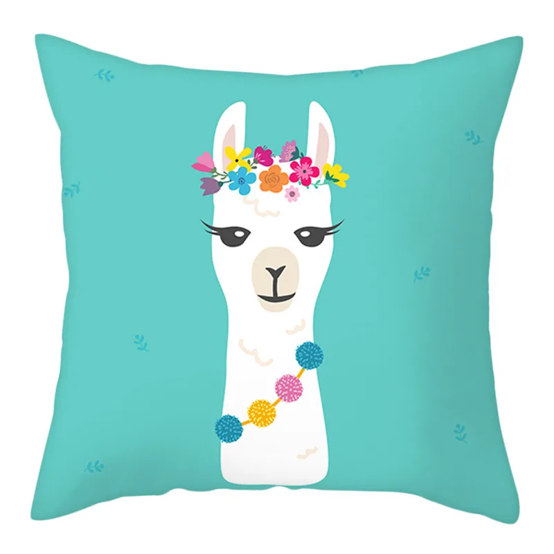 PC10246 Fuwatacchi LLAMA queen Наволочка для подушки с животным принтом наволочка из полиэстера для домашнего дивана декоративная наволочка - Цвет: PC10246