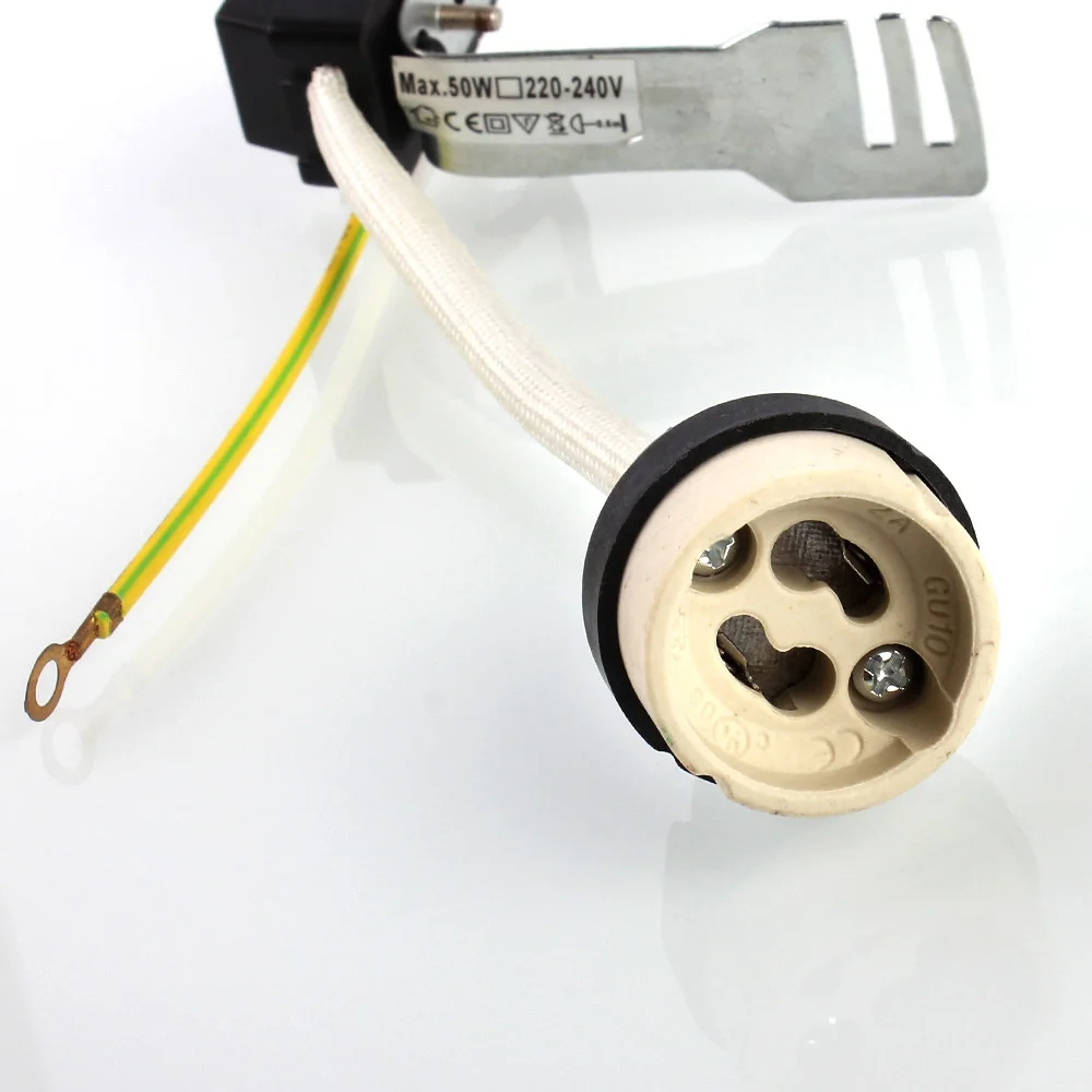 

1x gu10 socket base Connector Ceramic Holder Lamp wiring for GU10 Base Halogen Socket or GU10 led bulb