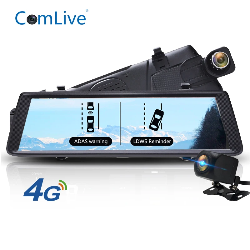 Camlive E05 зеркальная камера 10 &quotips 4G gps навигация bluetooth HD1080P Двойная wifi зеркальный